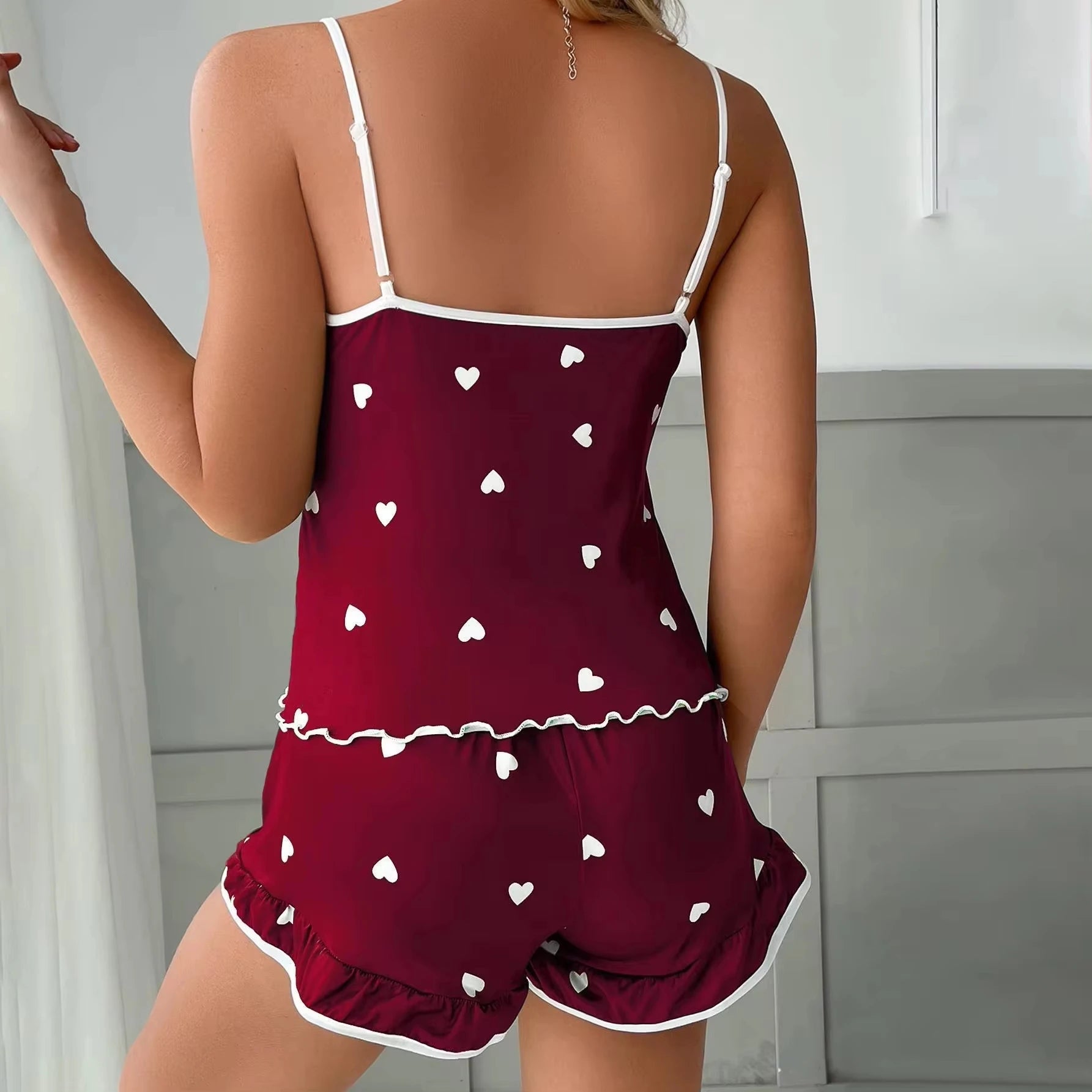 Conjunto Pijama Feminino Verão Plus Size – Colete e Shorts com Estampa Fofa | Macio, Casual e Confortável.
