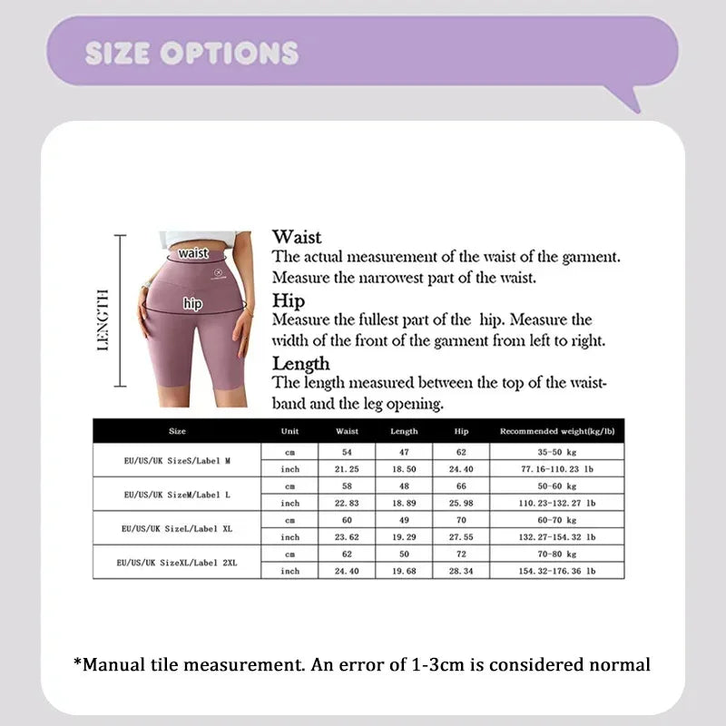 Shorts esportivos para mulheres, leggings de cintura alta, para ciclismo, academia, ioga e fitness.