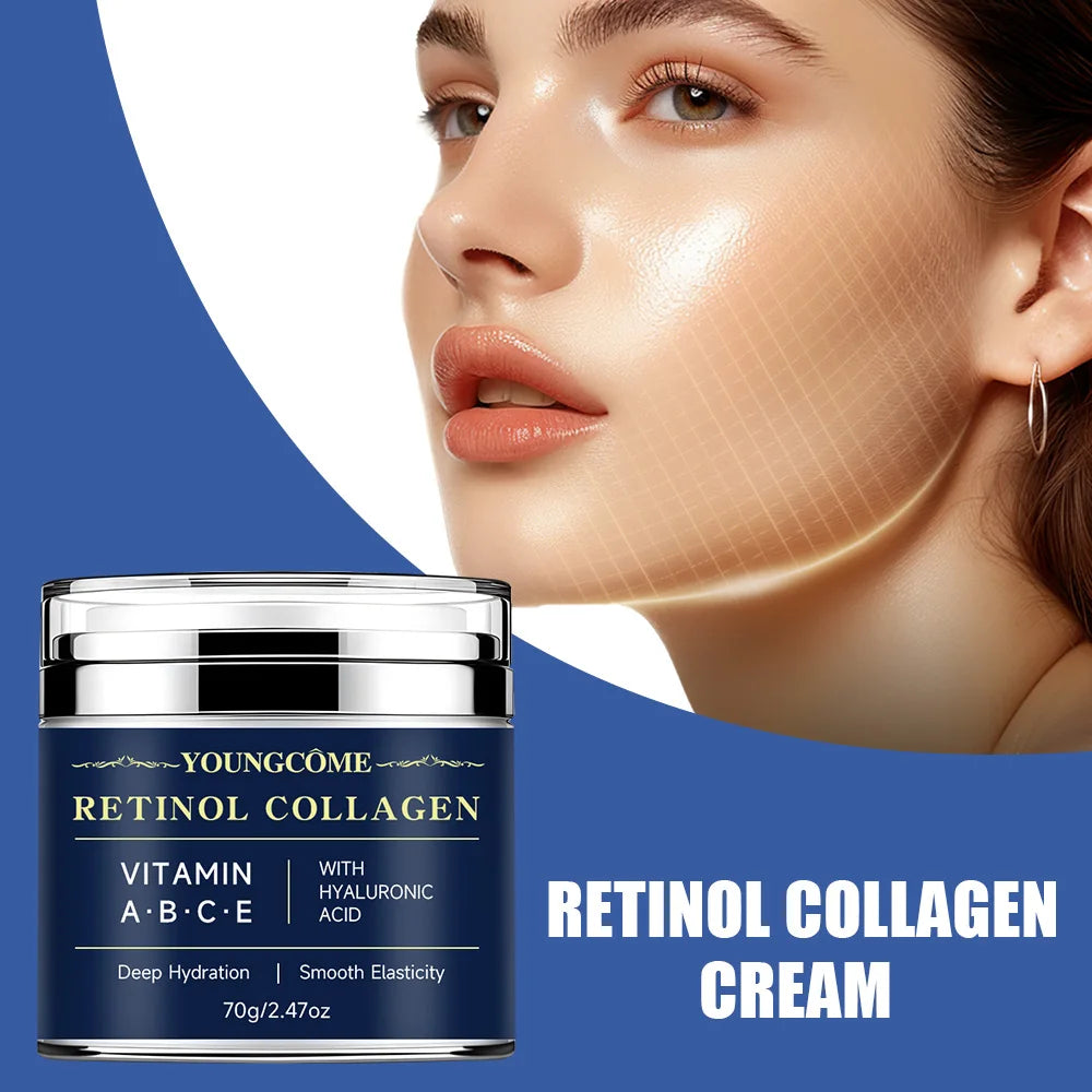 Creme Anti-Idade Premium Youngcôme – Retinol Collagen + Vitaminas A, B, C e E para Pele Mais Jovem, Hidratada e Saudável