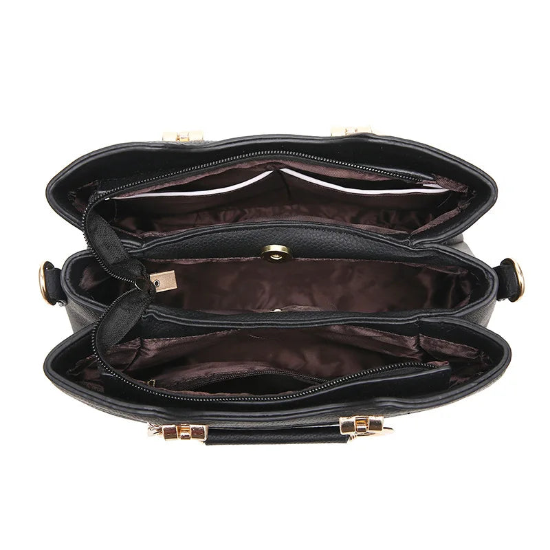 Bolsa Danbaoly de luxo para mulheres. Couro plutônio, pingente crossbody. Opção de manuseio a mão ou ombro