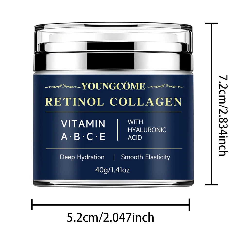 Creme Anti-Idade Premium Youngcôme – Retinol Collagen + Vitaminas A, B, C e E para Pele Mais Jovem, Hidratada e Saudável