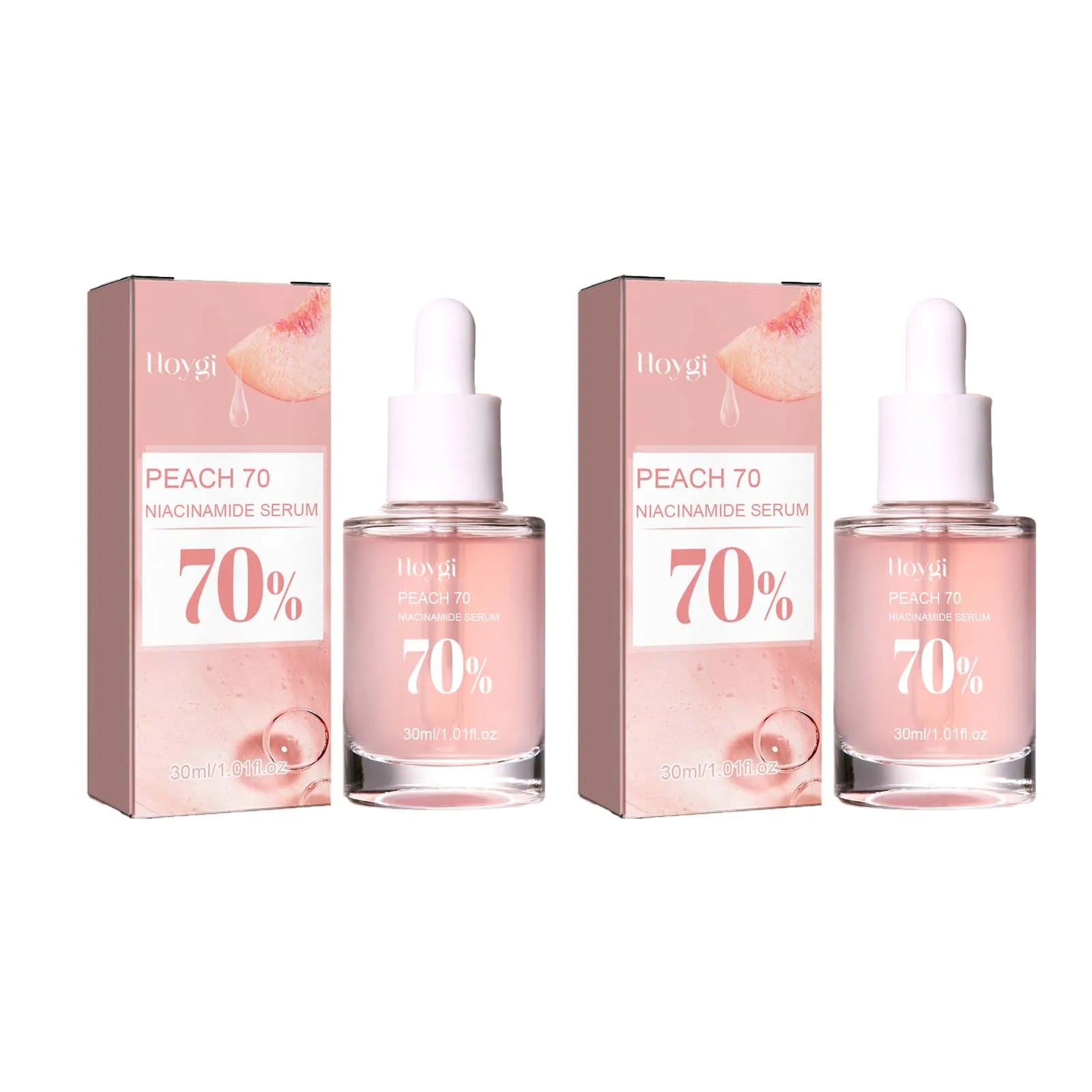 Pêssego 70% com niacinamida. É um soro facial hidratante que trabalha em cima dos poros e remove as manchas escuras