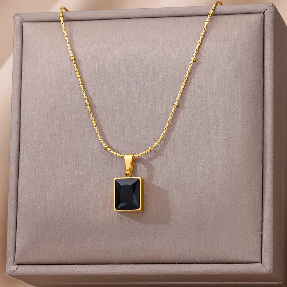 Colar de coração, lua, pérola, estrela multicamadas de aço inoxidável 316l, para mulheres, meninas, cor dourada