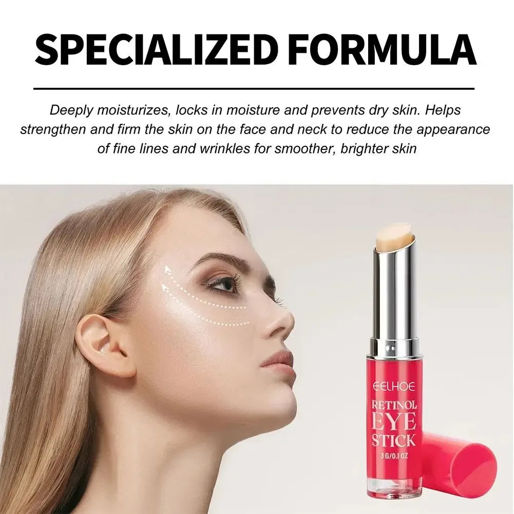 Bastão Retinol EELHOE para região dos olhos. Aumenta a elasticidade da pele e alivia o líquido de essência de círculo escuro para cuidados com os olhos. Suaviza a pele e não irrita.