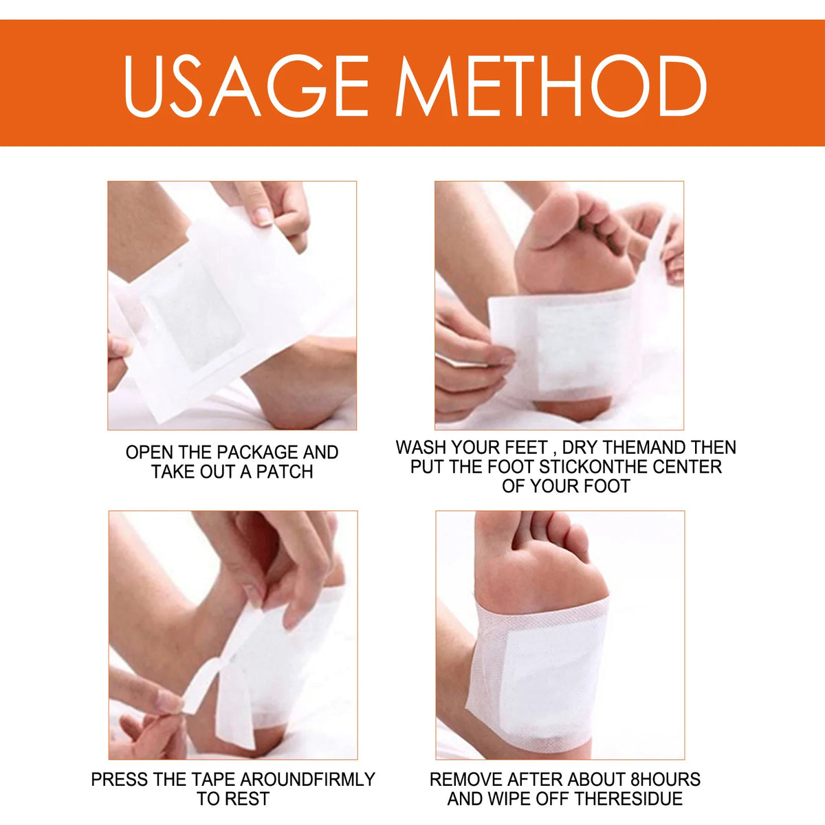 Adesivos Detox naturais para os pés.