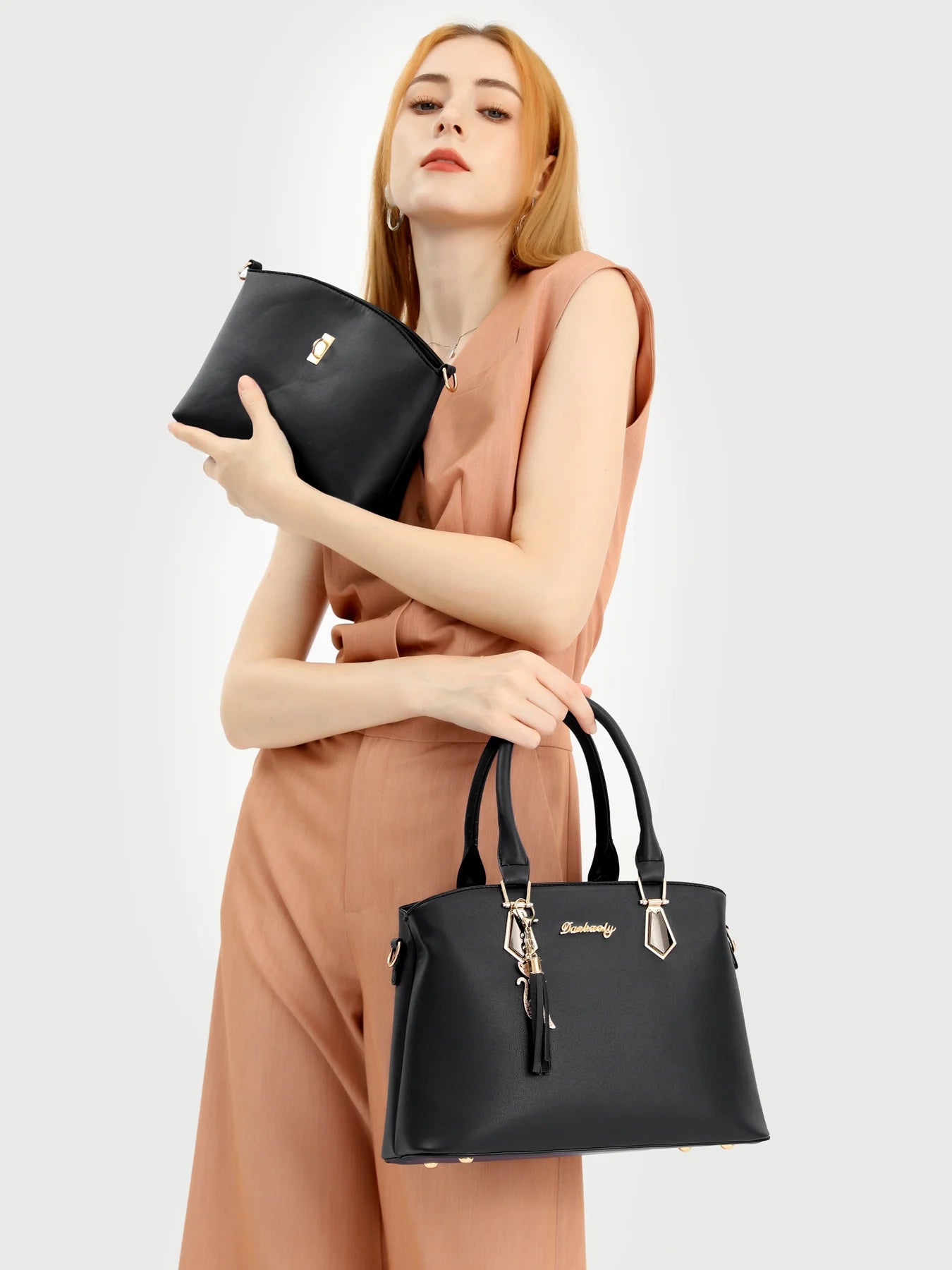 Bolsa Danbaoly de mão versão coreana para mulheres e bolsa de ombro simples.