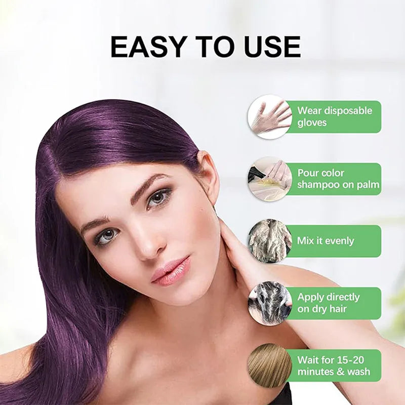 Shampoo Polar Hair Care de tintura de cabelo 200ml para coloração rápida e longa duração. Serve para homens e mulheres.