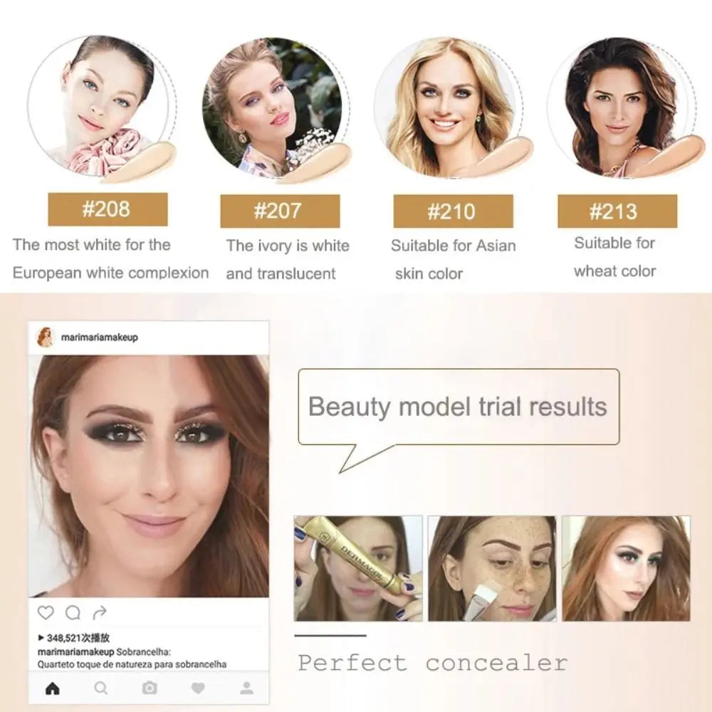 Novo corretivo Dermacol em bastão cremoso com diversos tons, alta qualidade, à prova d'água, corretivo universal, maquiagem natural, base líquida.
