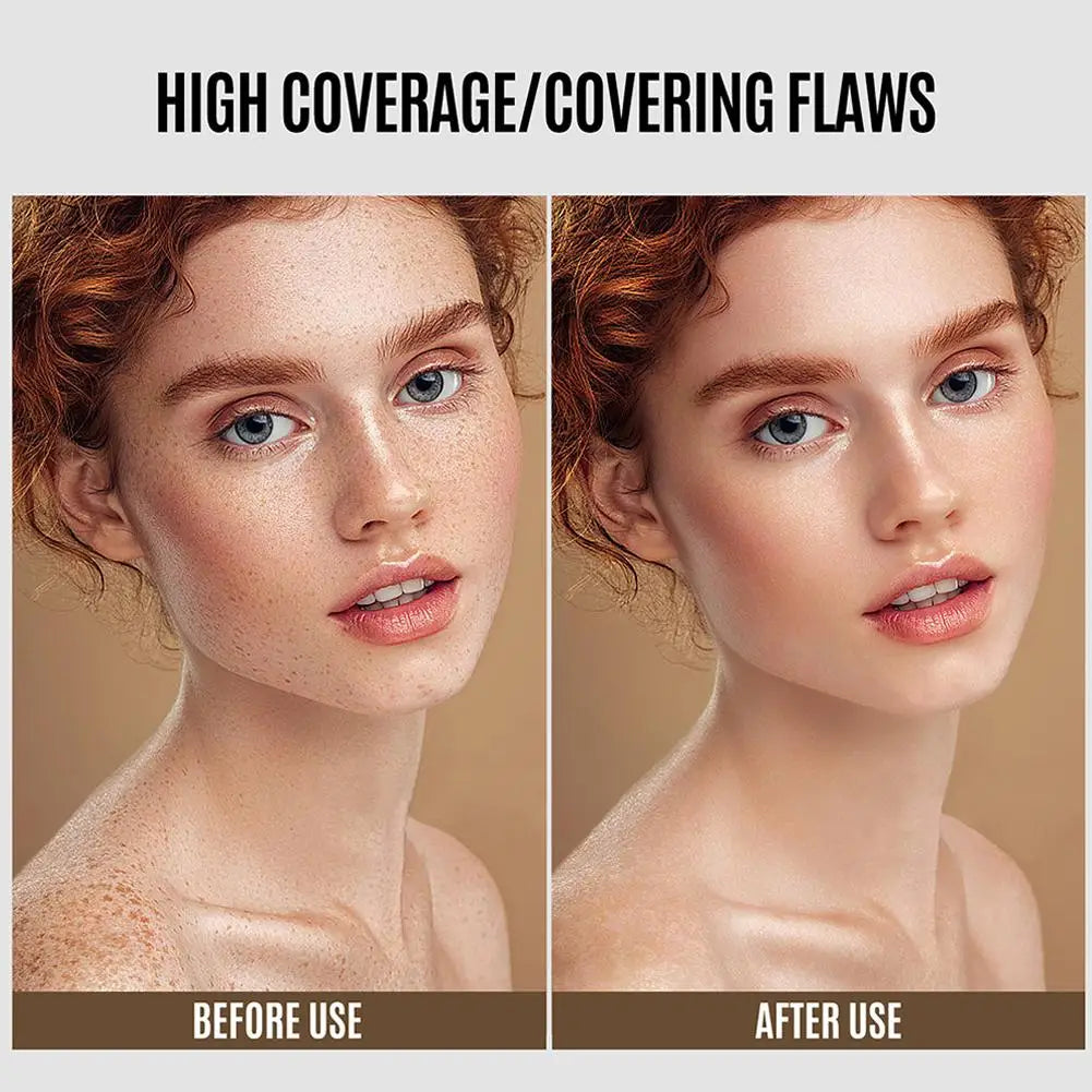 LOOKAVE Base Líquida de Longa Duração – Cobertura Completa, Acabamento Fosco Natural, Hidratante com Efeito CC e Corretivo Integrado