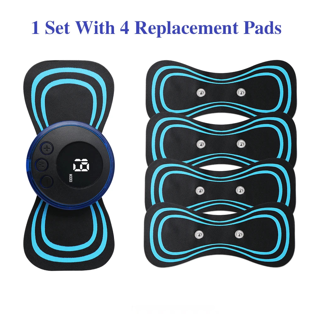 Mini portátil massageador elétrico para pescoço.
