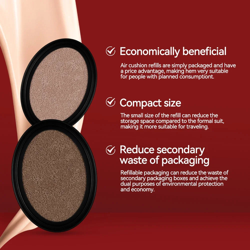 Base Lakerain Super Fit Cushion Refill à prova d'água, 72 horas de duração, com proteção solar UV.