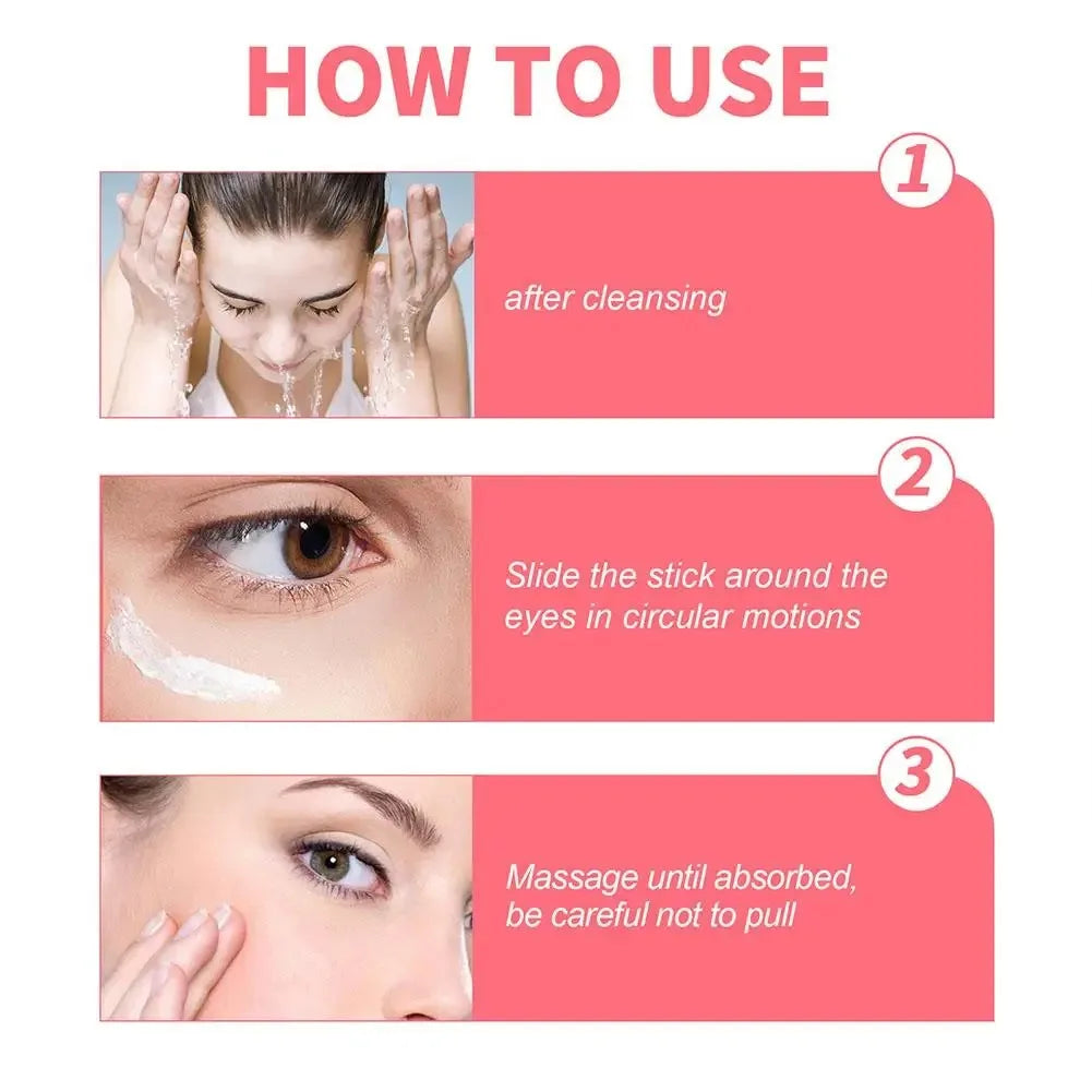 Bastão Retinol EELHOE para região dos olhos. Aumenta a elasticidade da pele e alivia o líquido de essência de círculo escuro para cuidados com os olhos. Suaviza a pele e não irrita.
