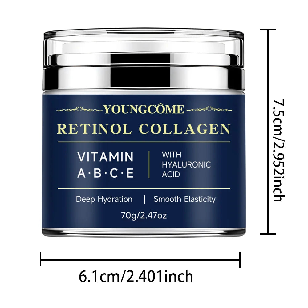 Creme Anti-Idade Premium Youngcôme – Retinol Collagen + Vitaminas A, B, C e E para Pele Mais Jovem, Hidratada e Saudável