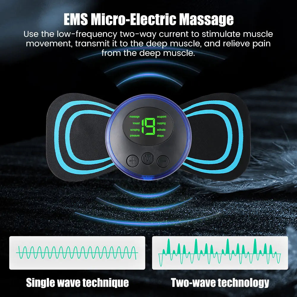 Mini portátil massageador elétrico para pescoço.