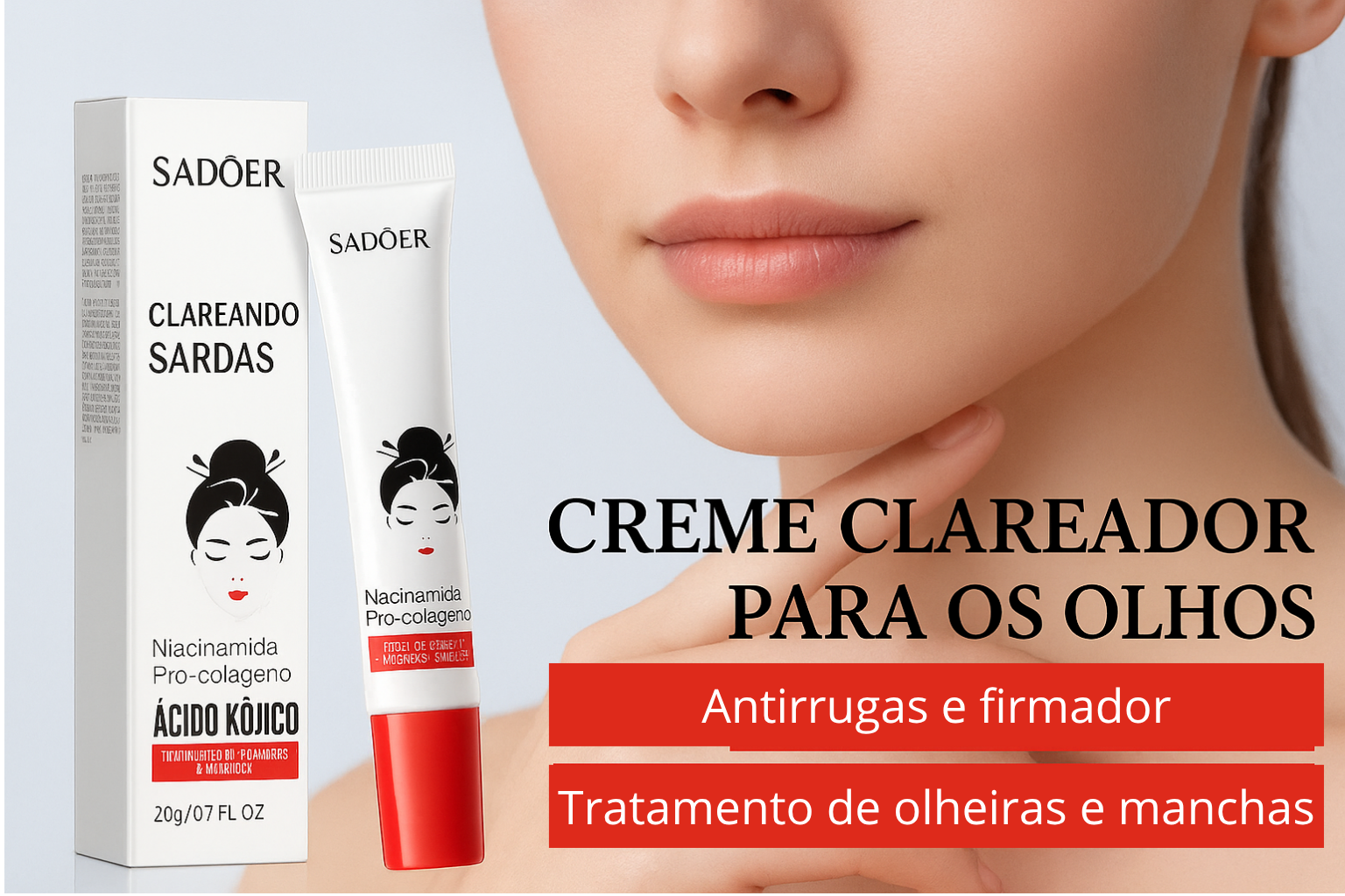 Creme Importado Sadoer Ácido Kójico – Clareador de Olheiras e Manchas