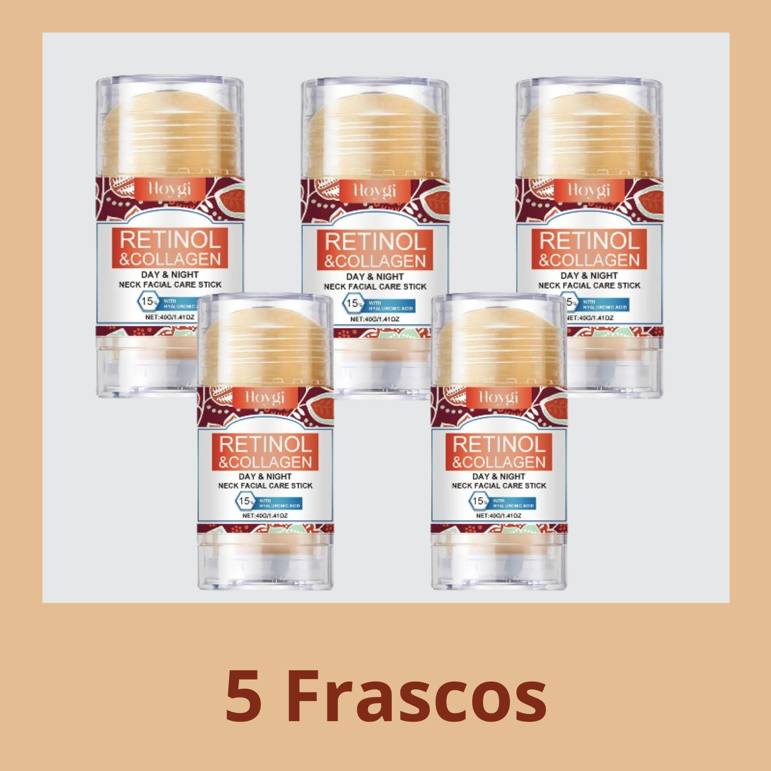 Creme para região do pescoço composto por retinol, colágeno e ácido hialurônico. Reafirma a pele e hidrata.