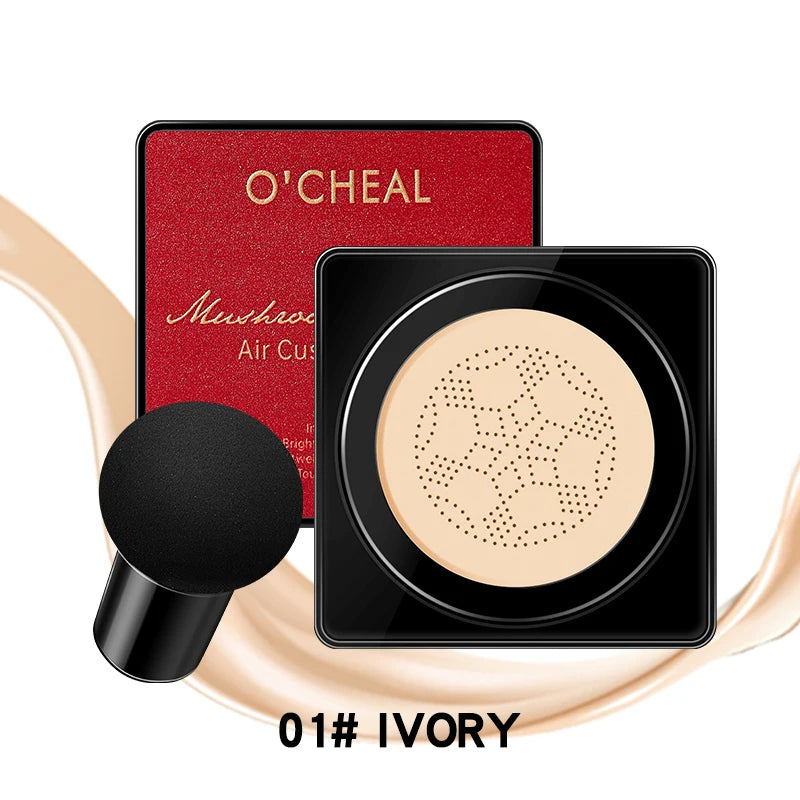 OCHEAL-Mushroom Head Foundation, Base para Maquiagem de Rosto, Corretivo, Vem com Almofada