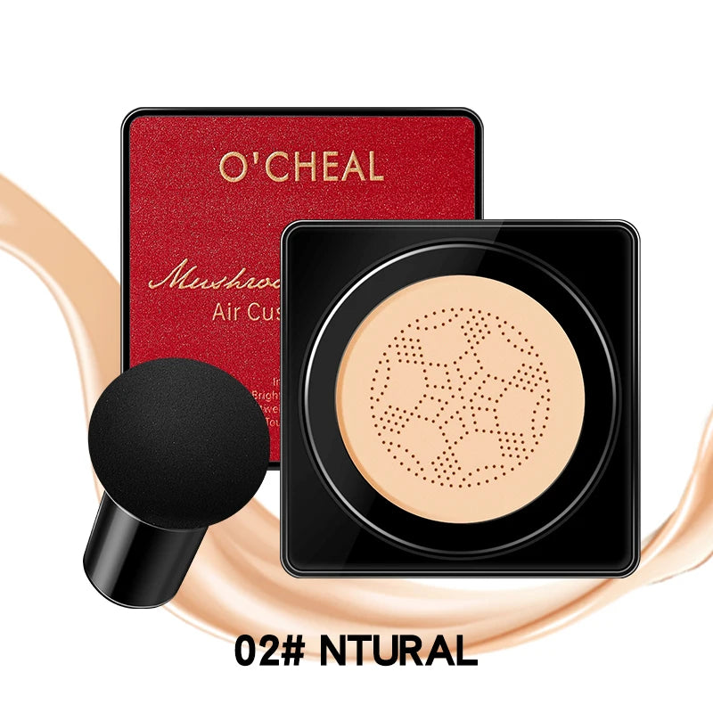 OCHEAL-Mushroom Head Foundation, Base para Maquiagem de Rosto, Corretivo, Vem com Almofada
