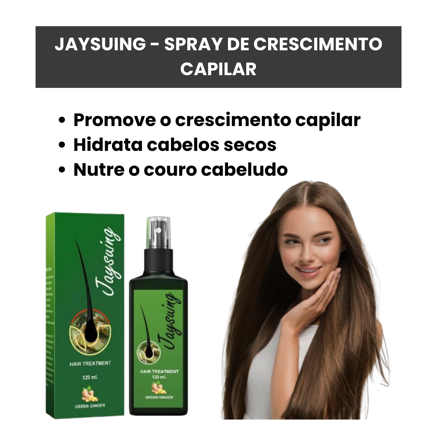 Spray de Crescimento Capilar que da Nutrição Profunda aos seus cabelos