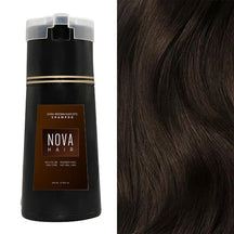Shampoo de tingimento capilar Black Nova Hair Instant Dye 3 em 1 para homens e mulheres . Fórmula que cuida dos cabelos, controla a oleosidade e da nutrição capilar.