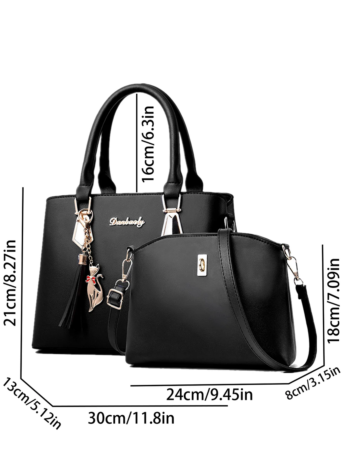 Bolsa Danbaoly de mão versão coreana para mulheres e bolsa de ombro simples.