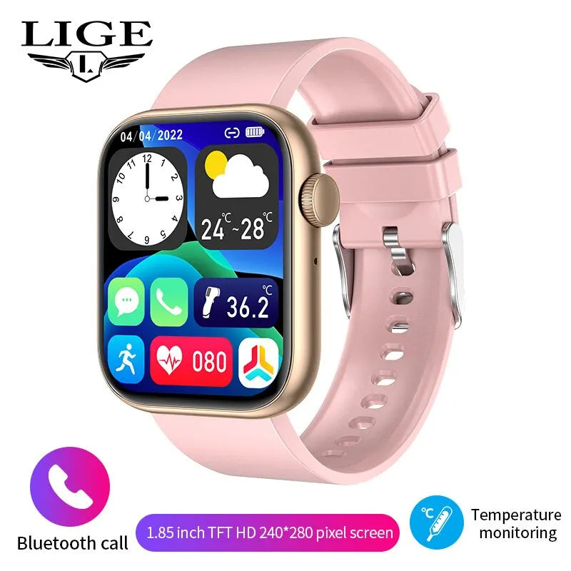 Relógio Inteligente Para Mulheres Tela de Toque Completa Bluetooth Chamada, à Prova D 'Água, Esporte Rastreador de Fitness Smartwatch