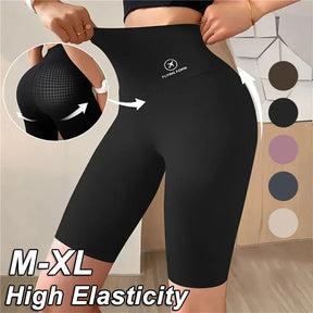 Shorts esportivos para mulheres, leggings de cintura alta, para ciclismo, academia, ioga e fitness.