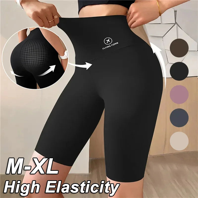 Shorts esportivos para mulheres, leggings de cintura alta, para ciclismo, academia, ioga e fitness.