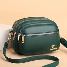 Bolsa de couro de alta qualidade, moda feminina. Multi-bolso resistente ao desgaste.