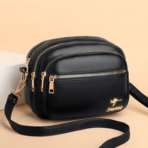 Bolsa de couro de alta qualidade, moda feminina. Multi-bolso resistente ao desgaste.
