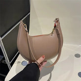 Nova bolsa de ombro elegante em forma de lua de alta qualidade.