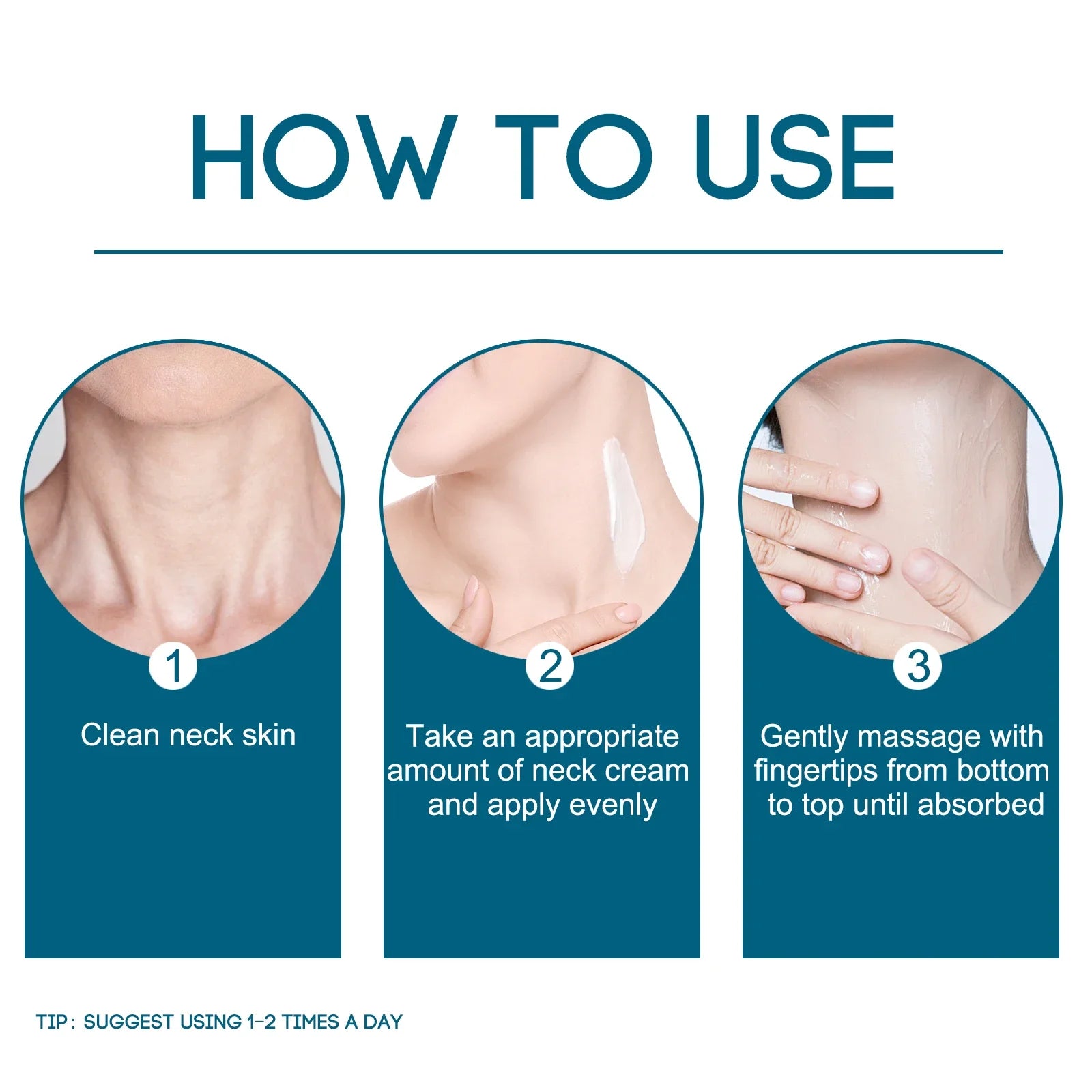 Creme para região do pescoço composto por retinol, colágeno e ácido hialurônico. Reafirma a pele e hidrata.
