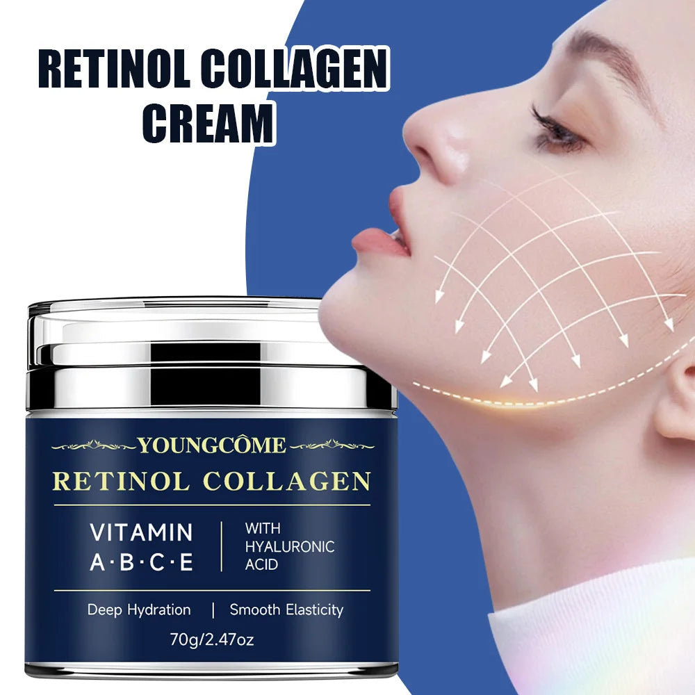 Creme Anti-Idade Premium Youngcôme – Retinol Collagen + Vitaminas A, B, C e E para Pele Mais Jovem, Hidratada e Saudável