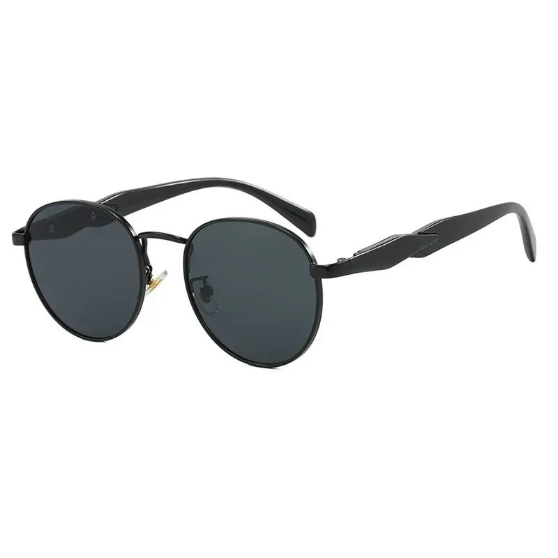 Óculos femininos de sol redondos da Vintage com proteção UV 400.