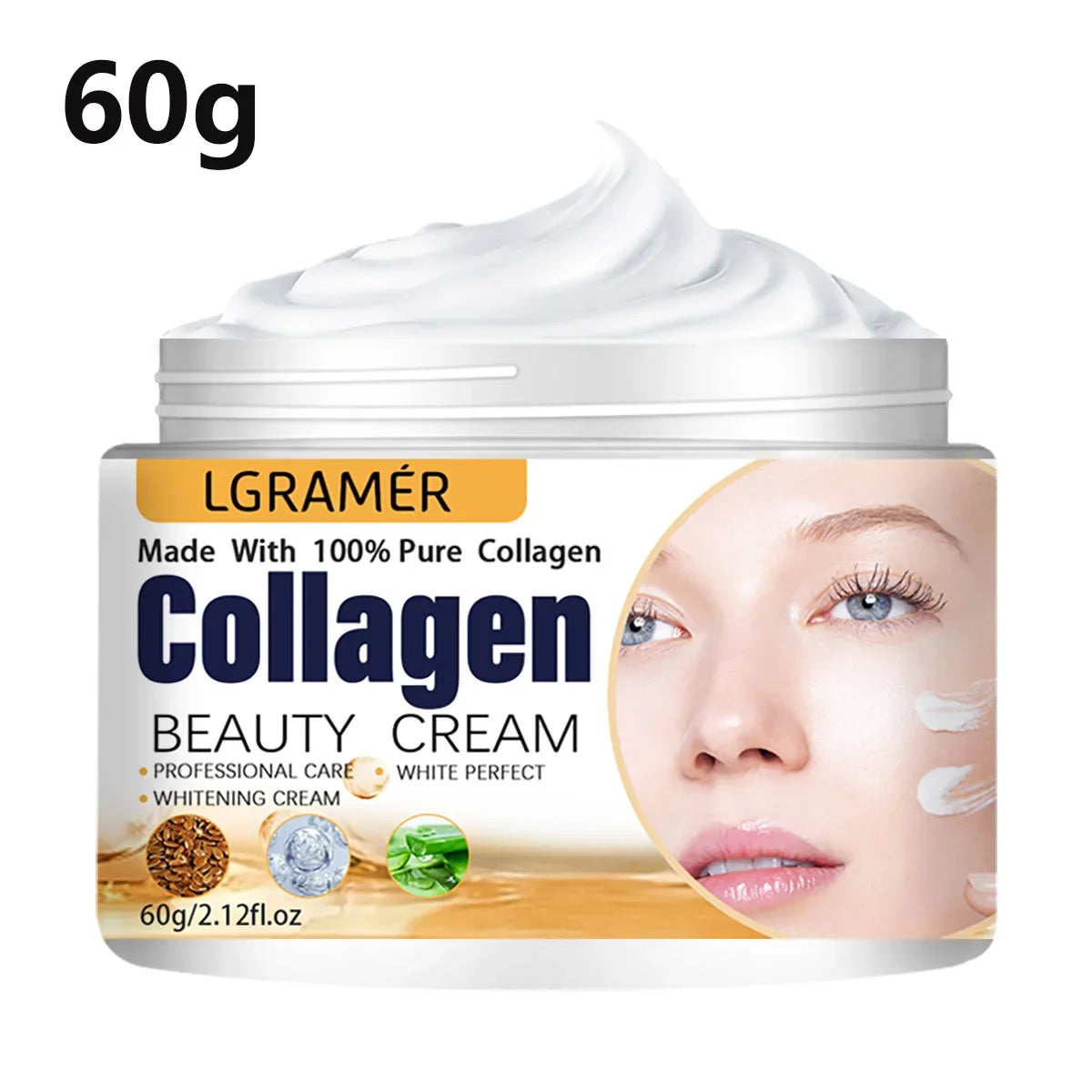 Creme Coreano Anti rugas da LGRAMÉR  para os olhos, hidratante facial anti envelhecimento e nutritivo.