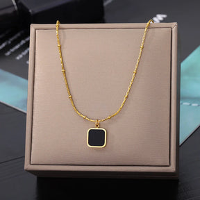 Colar de coração, lua, pérola, estrela multicamadas de aço inoxidável 316l, para mulheres, meninas, cor dourada