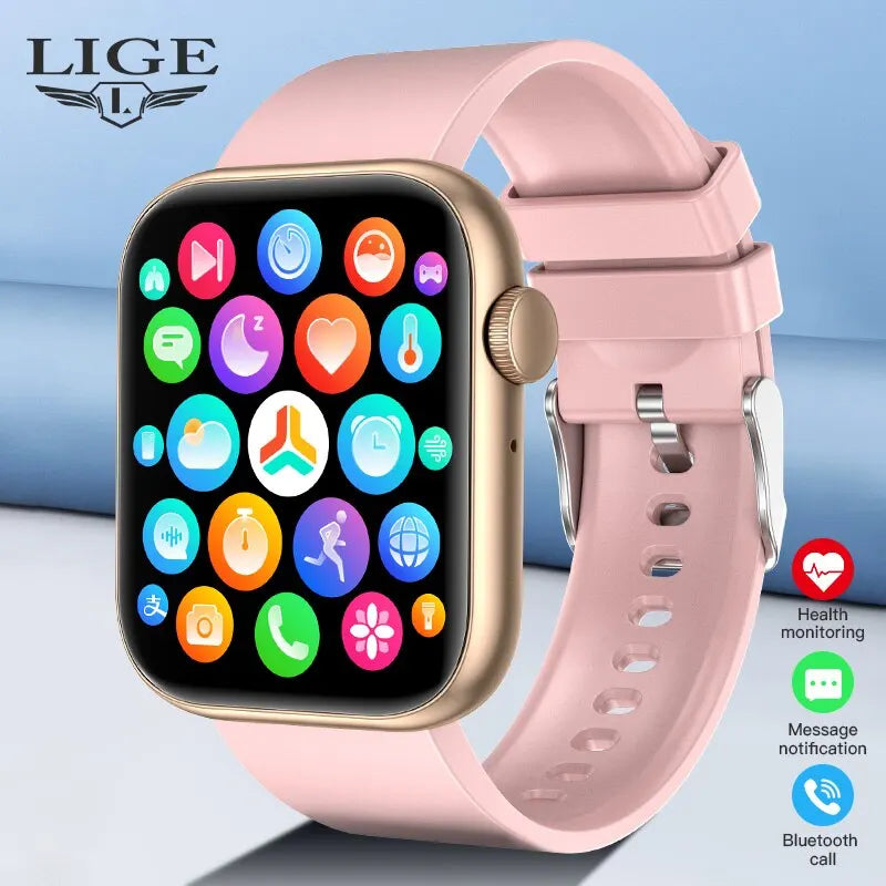 Relógio Inteligente Para Mulheres Tela de Toque Completa Bluetooth Chamada, à Prova D 'Água, Esporte Rastreador de Fitness Smartwatch