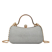 Mini bolsa brilhante de luxo de corrente com strass e glitter. Perfeita para festas, casamentos, bailes de formatura e jantares.