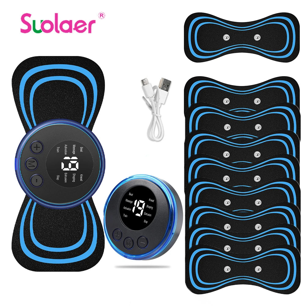 Mini portátil massageador elétrico para pescoço.