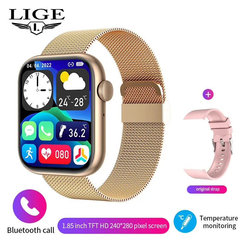 Relógio Inteligente Para Mulheres Tela de Toque Completa Bluetooth Chamada, à Prova D 'Água, Esporte Rastreador de Fitness Smartwatch