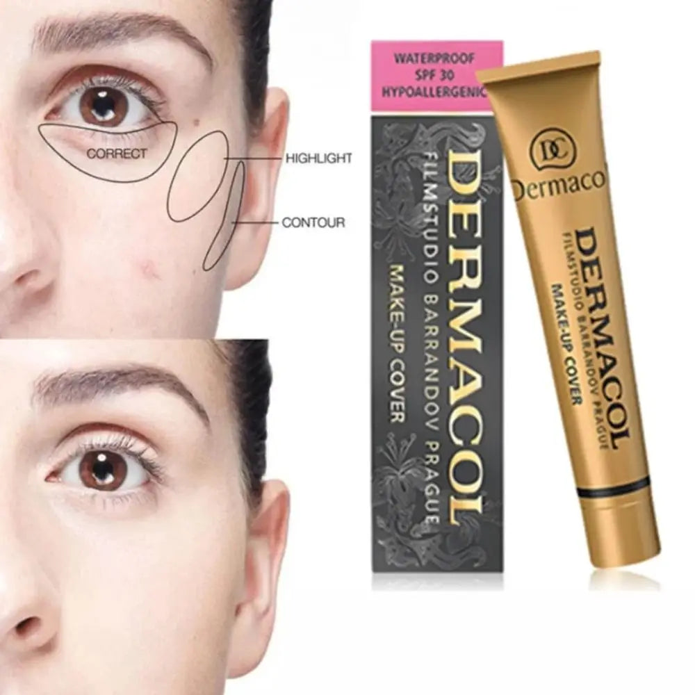 Novo corretivo Dermacol em bastão cremoso com diversos tons, alta qualidade, à prova d'água, corretivo universal, maquiagem natural, base líquida.