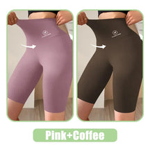 Shorts esportivos para mulheres, leggings de cintura alta, para ciclismo, academia, ioga e fitness.