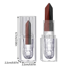 Batom à prova d'água de longa duração com hidratante fosco, antiaderente perolado diamante matiz labial vermelho.