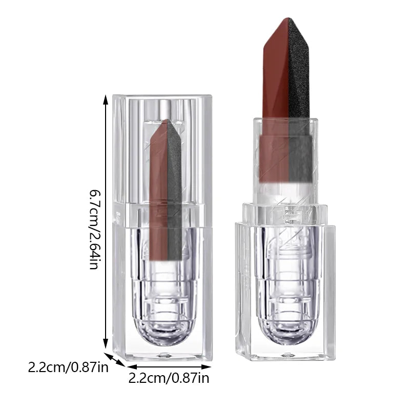 Batom à prova d'água de longa duração com hidratante fosco, antiaderente perolado diamante matiz labial vermelho.