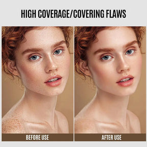LOOKAVE Base Líquida de Longa Duração – Cobertura Completa, Acabamento Fosco Natural, Hidratante com Efeito CC e Corretivo Integrado