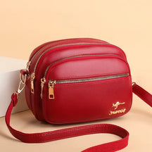 Bolsa de couro de alta qualidade, moda feminina. Multi-bolso resistente ao desgaste.