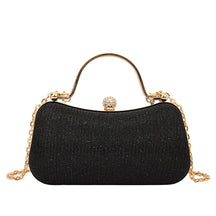 Mini bolsa brilhante de luxo de corrente com strass e glitter. Perfeita para festas, casamentos, bailes de formatura e jantares.