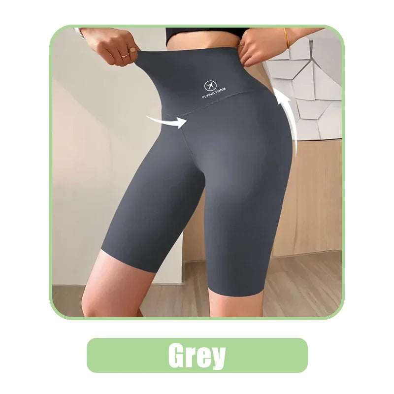 Shorts esportivos para mulheres, leggings de cintura alta, para ciclismo, academia, ioga e fitness.