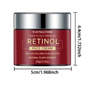 Creme Facial Youngcôme com Retinol, Ácido Hialurônico e Niacinamida – Antissinais, Anti-envelhecimento e Hidratação Profunda