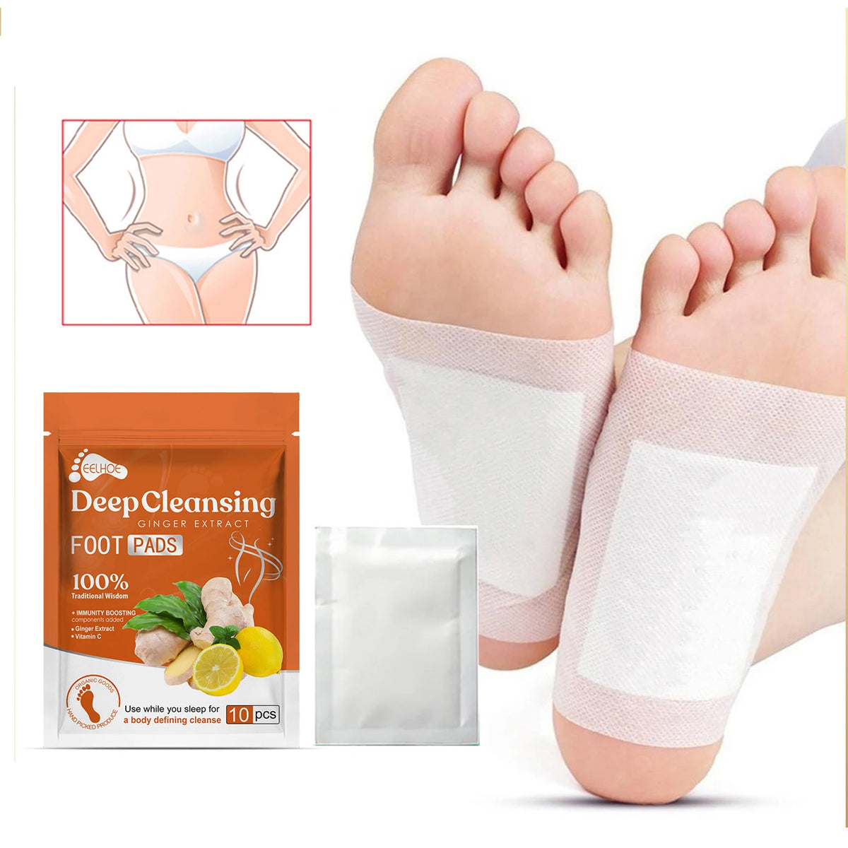 Adesivos Detox naturais para os pés.